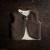 Kleine Schobbejak Tops & Sweaters Wool/Cotton Sherpa Vest - Hazel Brown