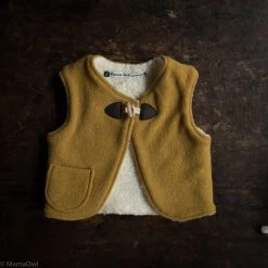 Kleine Schobbejak Wool/Cotton Sherpa Vest - Ochre