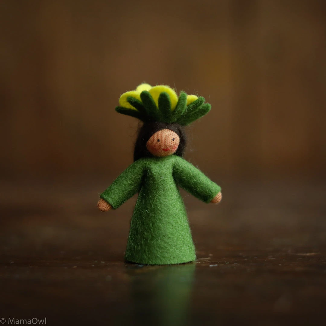 Fairies Handmade Wool Fairy - Anemone - Brown Toys