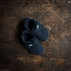 Living Kitzbühel Velcro Wool Slipper - Navy Shoes