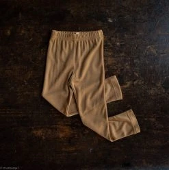 SISKIN Baby Wool Slim Fit Organic Merino Wool Leggings - Caramel
