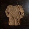 SISKIN Slim Fit Organic Merino Wool LS Top - Caramel