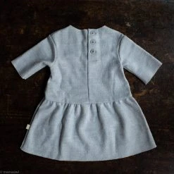 Disana Organic Boiled Merino Wool Dress - Light Grey