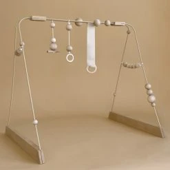 &me Steel And Wood Baby Gym - Beige