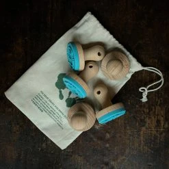 Ailefo Wood And Silicone Playdough Stamps - Wildlife Stories - Set Of 5 Toys