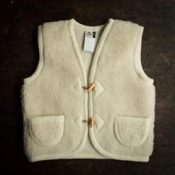 Alwero Wool Teddy Fleece Vest - Natural Baby Wool