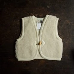 Alwero Wool Teddy Fleece Vest - Natural Baby Wool