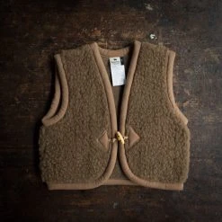 Alwero Wool Teddy Fleece Vest - Bark
