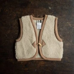 Alwero Baby Wool Wool Teddy Fleece Vest - Oatmeal