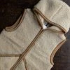 Alwero Women's Wool Teddy Fleece Hooded Everest Zip Vest - Oatmeal Adults