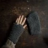 Alwero Adults Wool Teddy Fleece Wrist Warmers - Slate