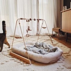 &me Steel And Wood Baby Gym - Beige