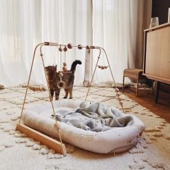 &me Steel And Wood Baby Gym - Beige