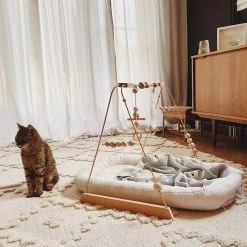 &me Steel And Wood Baby Gym - Beige