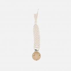 Bonét Et Bonét Home & Baby Care Organic Cotton Macrame Pacifier Clip - Iris
