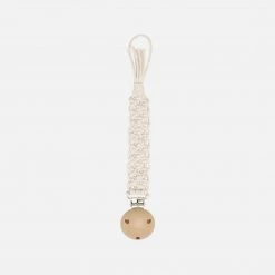 Bonét Et Bonét Organic Cotton Macrame Pacifier Clip - Woody Home & Baby Care