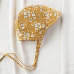 Briar Baby Cotton Brimmed Bonnet - Buttercup