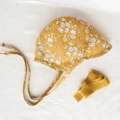 Briar Baby Cotton Brimmed Bonnet - Buttercup