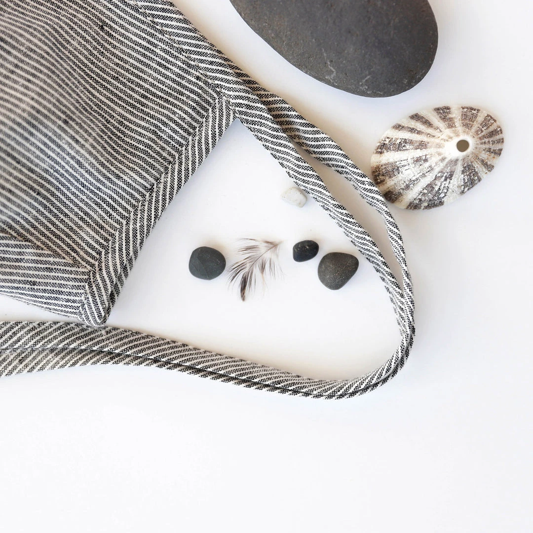 Briar Baby Cotton & Linen Cotton/Hemp Bonnet Brimmed- Natural Stripe