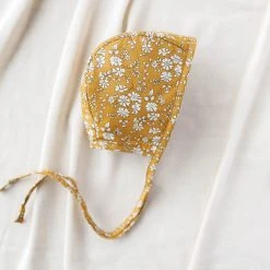 Briar Baby Cotton & Linen Cotton Bonnet - Buttercup