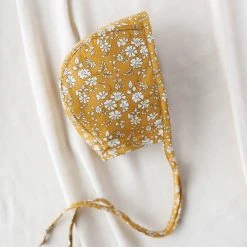 Briar Baby Cotton & Linen Cotton Bonnet - Buttercup