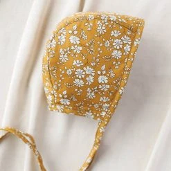 Briar Baby Cotton & Linen Cotton Bonnet - Buttercup