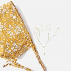 Briar Baby Cotton & Linen Cotton Bonnet - Buttercup