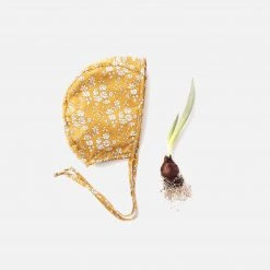 Briar Baby Cotton & Linen Cotton Bonnet - Buttercup