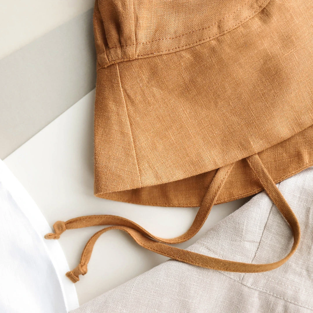 Briar Baby Linen Sunbonnet - Rust