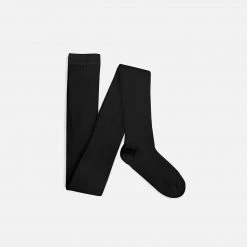 Collegien Adults Adult’s Cotton Rib Tights - Coal