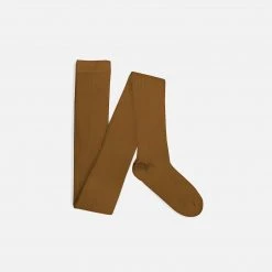 Collegien Adult’s Cotton Rib Tights - Mustard