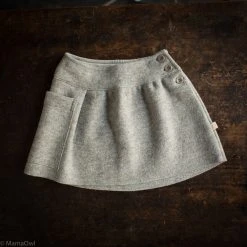 Disana Organic Boiled Merino Wool Skirt - Grey Kids Wool