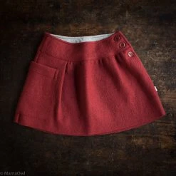 Disana Kids Wool Organic Boiled Merino Wool Skirt - Bordeaux
