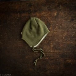 Disana Organic Boiled Merino Wool Hat - Olive Baby Wool