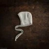 Disana Baby Wool Organic Merino Wool Knitted Bonnet - Grey/Natural