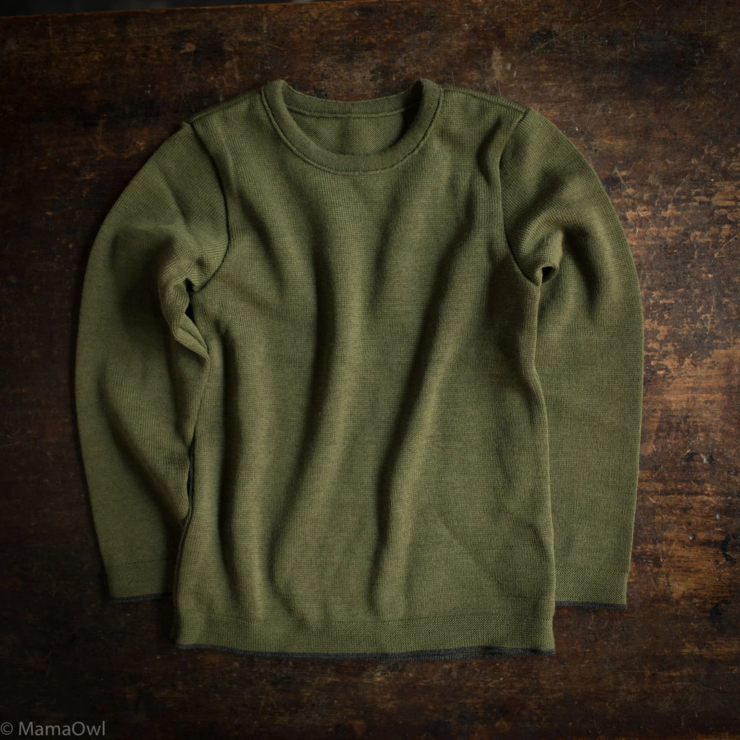 Disana Organic Merino Wool Knitted Jumper - Olive