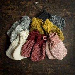 Disana Organic Merino Wool Knitted Baby Mittens - Many Colours Baby Wool