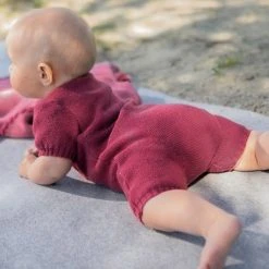 Disana Organic Merino Wool Romper - Dry Rose SALE