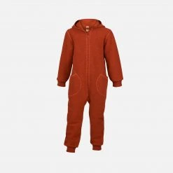 Engel Organic Boiled Wool Zip Suit - Magma Baby Wool
