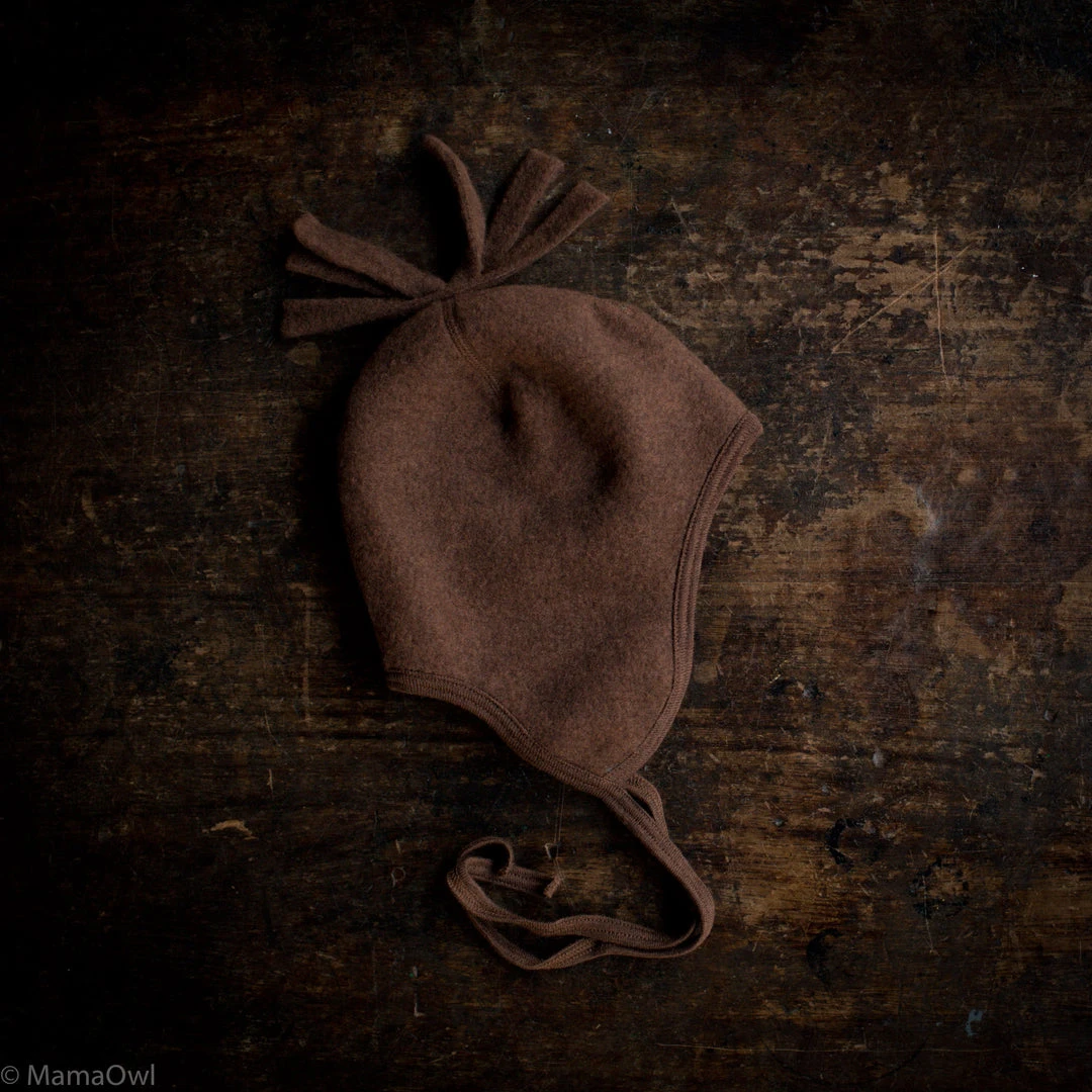 SISKIN By Engel Baby Wool Exclusive 100% Organic Merino Wool Fleece Hat - Squirrel