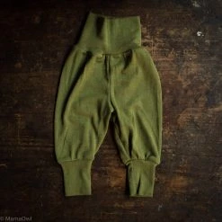 SISKIN By Engel Exclusive Organic Merino Wool & Silk Baby Pants - Moss