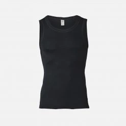 Engel Adults Men's Organic Merino Wool & Silk Sleeveless Vest - Black