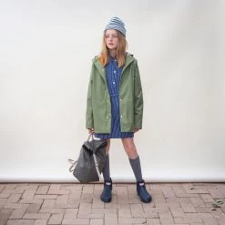 Faire Child Waterproof Midi Raincoat - Spruce SALE