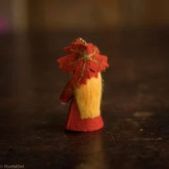 Fairies Handmade Small Wool Flower Fairy - Autumn Leaf - White Toys