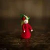Fairies Handmade Small Wool Flower Fairy - Strawberry - White