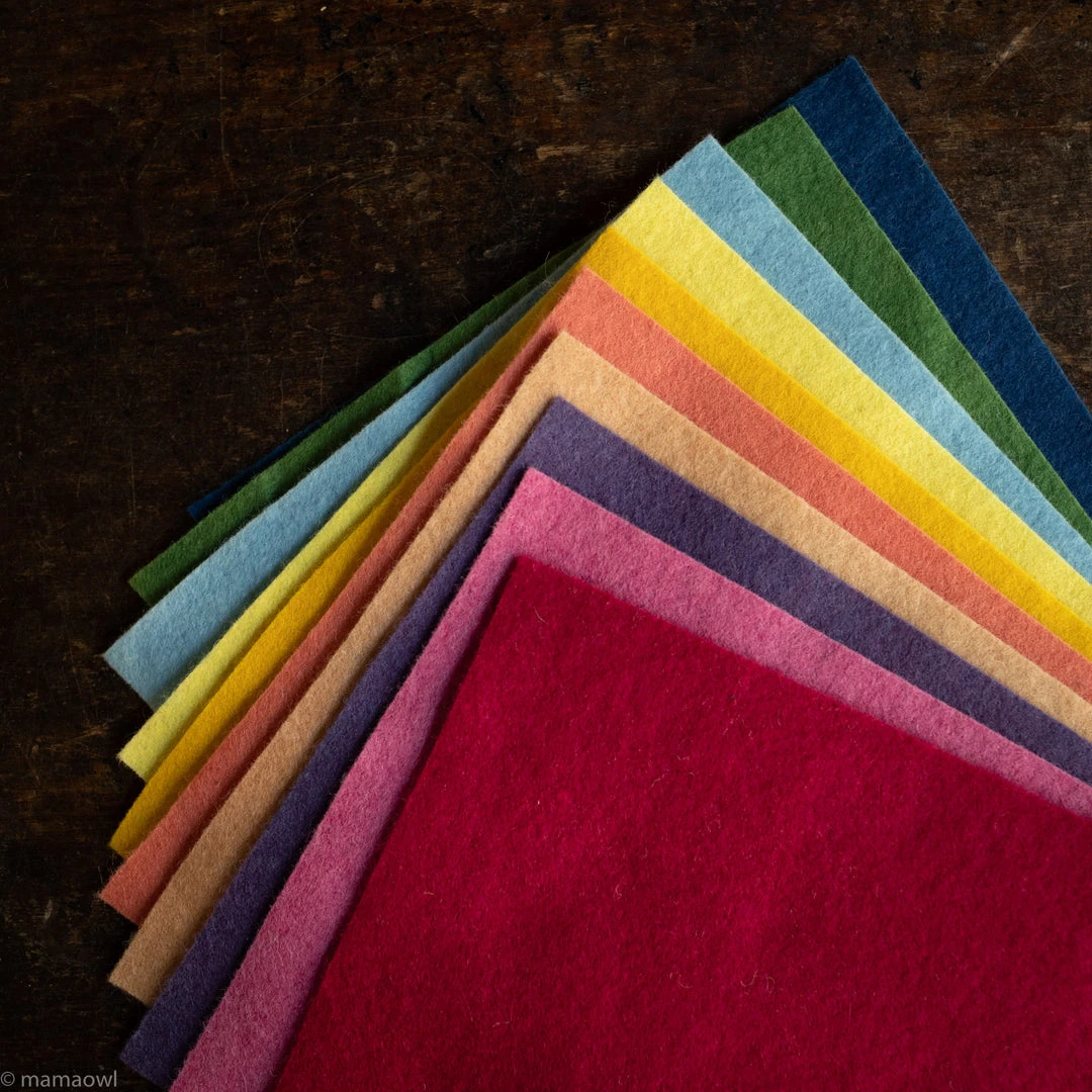 Craft Toys Large Organic Wool Felt Sheets - Bold Colours