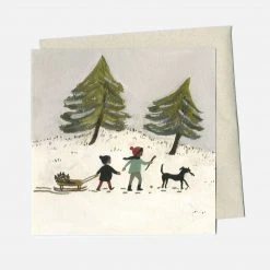 Gemma Koomen Books & More Greeting Card - Out In The Snow