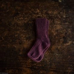 JOHA Merino Wool Socks - Aubergine Melange