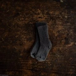 JOHA Baby Wool Merino Wool Socks - Dark Grey Melange