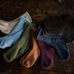JOHA Merino Wool Socks - Aubergine Melange